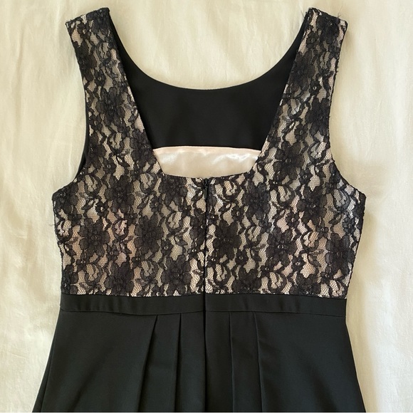 Forever 21 Black Bow Pleated Lace A Line Mini Dress Small - Picture 7 of 8
